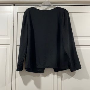 Ralph Lauren women’s black blouse open back detail plus size 16